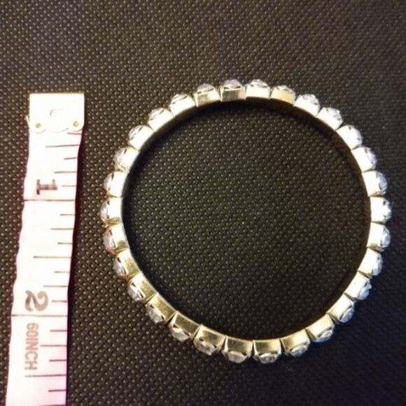 Crystal silver stretch bracelet - Picture 2 of 2